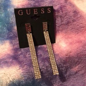 Guess Diamond Dangling Earrings